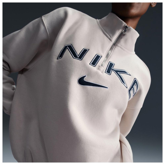 Nike Γυναικείο φούτερ Sportswear Phoenix Fleece Oversized 1/4 Zip Logo Top